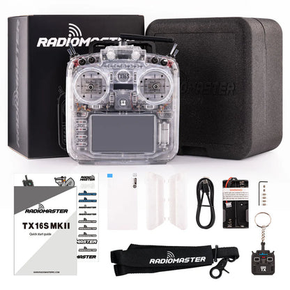 RadioMaster TX16S MKII EdgeTX Radio Transmitter w/ V4.0 Hall Gimbals - MCK RGB Transparent Edition - ELRS